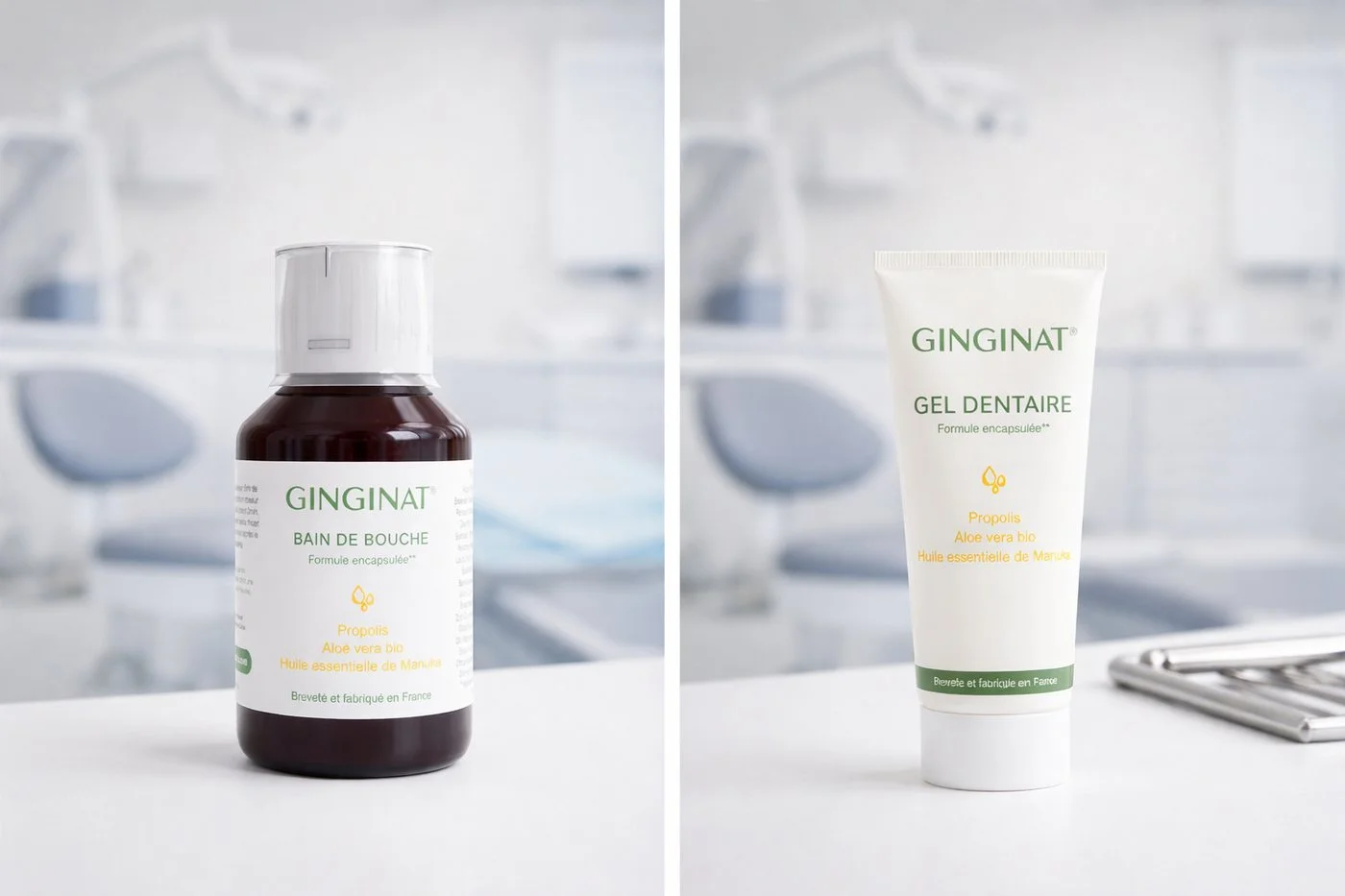 Le duo post-chirurgie en cabinet : bain de bouche et gel dentaire microencapsulés